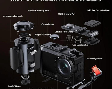 For DJI Osmo Action 6 DJ-6 Detachable Magnetic Camera Cage Frame Cover
