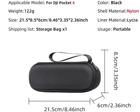 Portable Carrying Bag Anti-scratch Hard Protective Shell, For DJI Osmo Pocket 4
