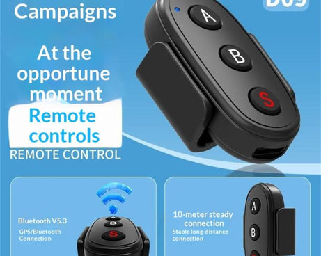 D09 3-Button BT Remote Control For DJI, Insta360, GoPro And Other Action Cameras, Smartphones