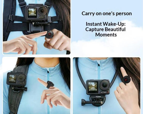 D11 BT Remote Control Ring Wearable Action Camera Controller For DJI Action, GoPro, Insta360 Action Cameras