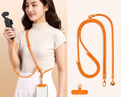 Adjustable Long And Short Anti-Loss 3-in-1 Crossbody Camera Strap, For DJI Osmo Pocket 4 / 3