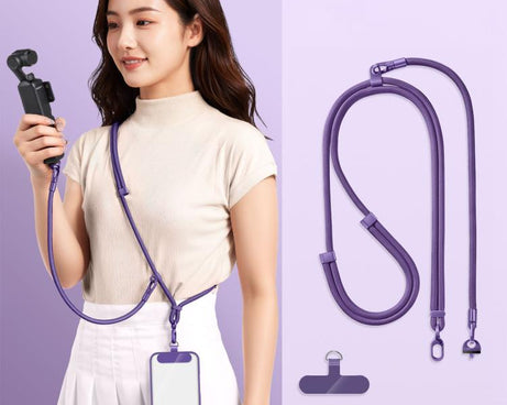 Adjustable Long And Short Anti-Loss 3-in-1 Crossbody Camera Strap, For DJI Osmo Pocket 4 / 3