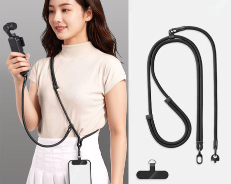 Adjustable Long And Short Anti-Loss 3-in-1 Crossbody Camera Strap, For DJI Osmo Pocket 4 / 3