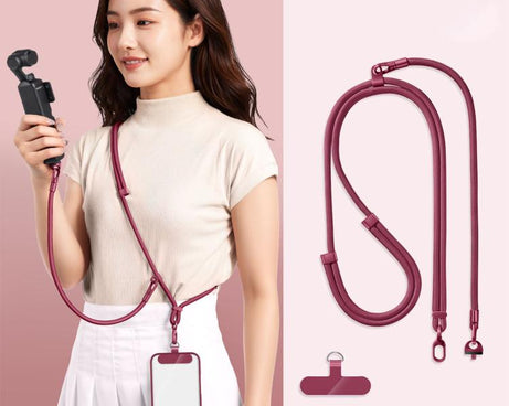 Adjustable Long And Short Anti-Loss 3-in-1 Crossbody Camera Strap, For DJI Osmo Pocket 4 / 3