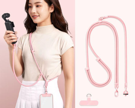 Adjustable Long And Short Anti-Loss 3-in-1 Crossbody Camera Strap, For DJI Osmo Pocket 4 / 3