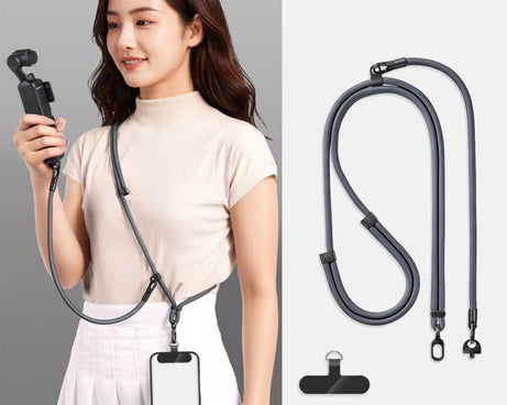 Adjustable Long And Short Anti-Loss 3-in-1 Crossbody Camera Strap, For DJI Osmo Pocket 4 / 3