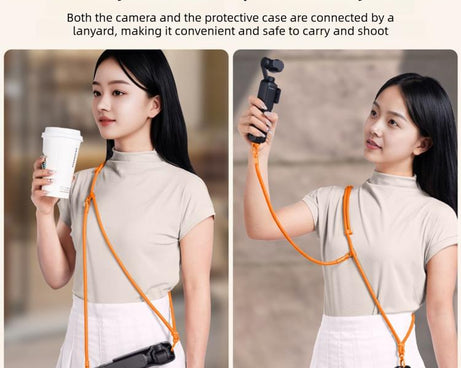 Adjustable Long And Short Anti-Loss 3-in-1 Crossbody Camera Strap, For DJI Osmo Pocket 4 / 3