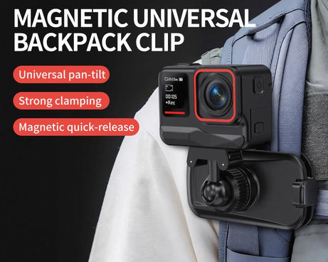 Magnetic Quick-release Backpack Clip 360 Adjustable Shoulder Strap Buckle, For Insta360 Ace / Ace Pro
