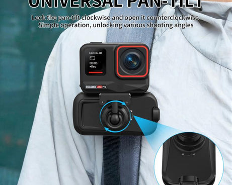 Magnetic Quick-release Backpack Clip 360 Adjustable Shoulder Strap Buckle, For Insta360 Ace / Ace Pro