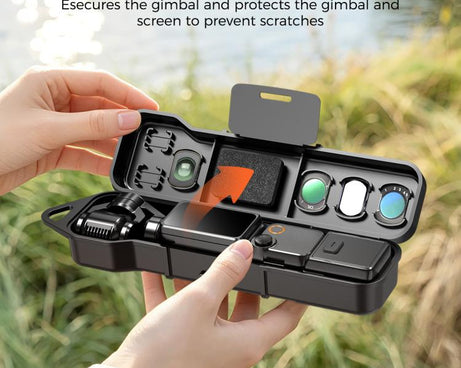 Desiontal Hard Shell Storage Box with Filter Slot & SD Card Slot, For DJI Osmo Pocket 4 / 3