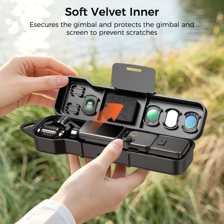 Desiontal Hard Shell Storage Box with Filter Slot & SD Card Slot, For DJI Osmo Pocket 4 / 3