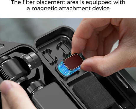 Desiontal Hard Shell Storage Box with Filter Slot & SD Card Slot, For DJI Osmo Pocket 4 / 3