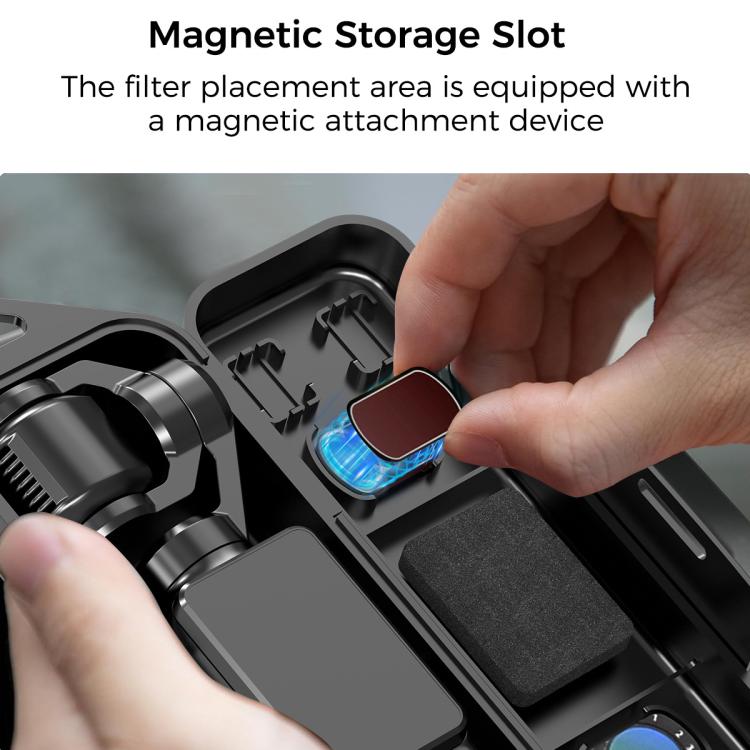 Desiontal Hard Shell Storage Box with Filter Slot & SD Card Slot, For DJI Osmo Pocket 4 / 3