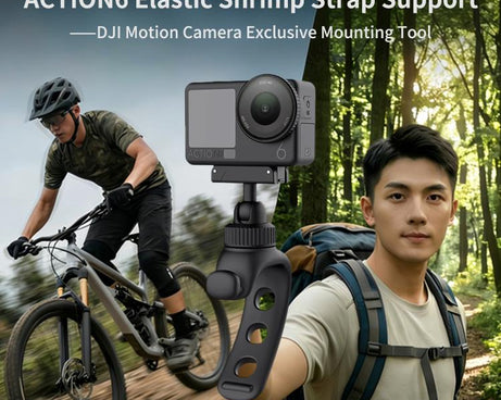 Universal Bracket Elastic Strap Cycling Fixed Mount, For DJI Osmo Action 6