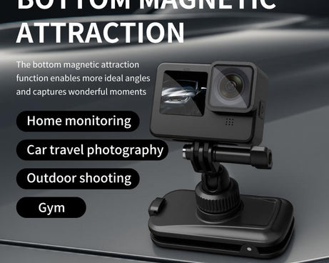 Magnetic 360 Adjustable Quick-Release Backpack Clip for DJI, Insta360, GoPro and Other Action Cameras, For Action Cameras
