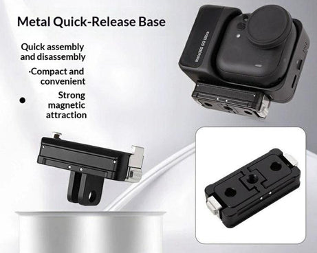 E140 Magnetic Adapter Dual-Prong Interface Quick Release Mount, For Insta360 Go Ultra