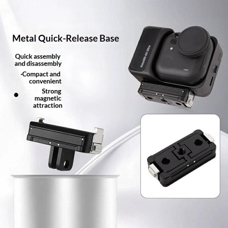 E140 Magnetic Adapter Dual-Prong Interface Quick Release Mount, For Insta360 Go Ultra