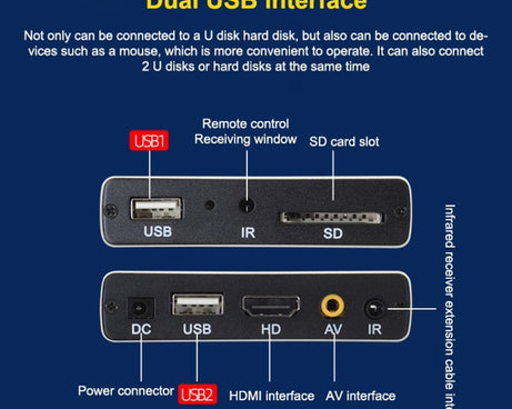 JEDX 4K HD Player Single AD Machine Power on Automatic Loop Play Video PPT Horizontal And Vertical Screen U Disk SD Play