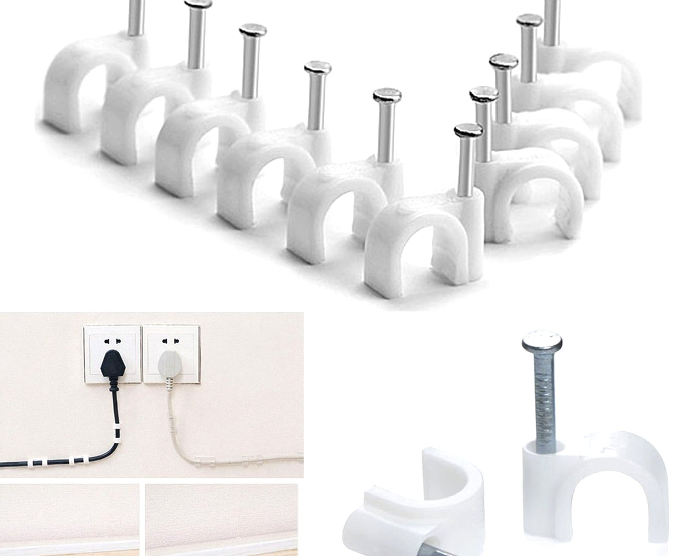 Cable clip set for organizing
