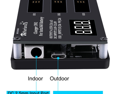 Micro USB 3 PCS Battery Charger for Insta360 ONE X Panoramic Camera, Eu Plug, Us Plug