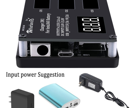 Micro USB 3 PCS Battery Charger for Insta360 ONE X Panoramic Camera, Eu Plug, Us Plug