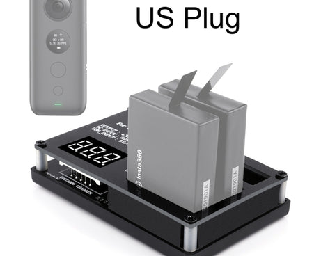 Micro USB 3 PCS Battery Charger for Insta360 ONE X Panoramic Camera, Eu Plug, Us Plug