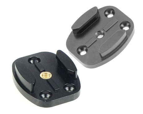 4 Holes Aluminum Quick Release Tripod Mount Base For Sports Camera, Black, Black Embedded Nut