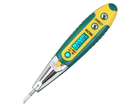 High Precision Electrical Tester Pen Screwdriver 220V AC DC Outlet Circuit Voltage Detector Test Pen with Night Vision, Digital Display Pen (Card), Digital Display Electric Pen (OPP ), Digital Display Pen (Card)+Battery