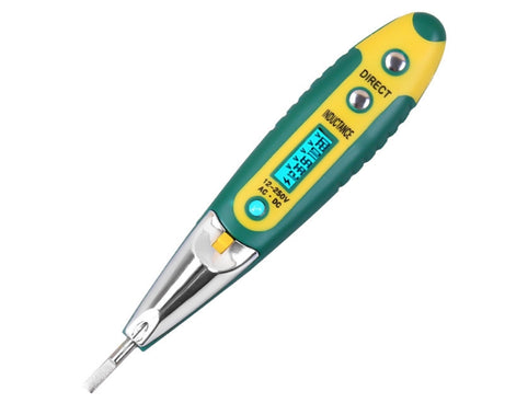 High Precision Electrical Tester Pen Screwdriver 220V AC DC Outlet Circuit Voltage Detector Test Pen with Night Vision, Digital Display Pen (Card), Digital Display Electric Pen (OPP ), Digital Display Pen (Card)+Battery