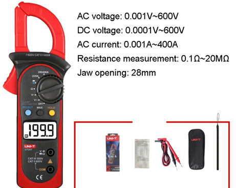 UNI-T UT201 400A Digital Clamp Multimeter AC/DC Voltage Detector, UT201 400A