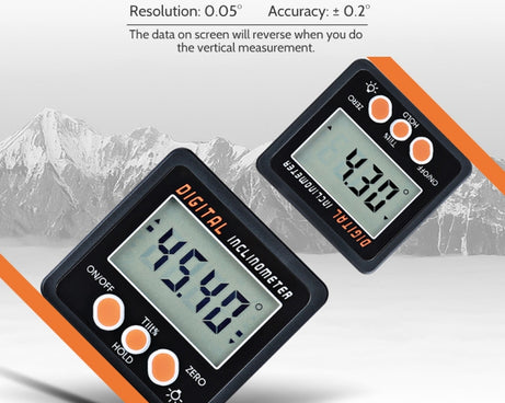 IP54 Precision Electronic Digital Display Inclinometer 4 x 90 Degree Protractor Angle Box