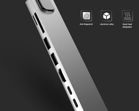 WC7367 8 in 1 87W Type-C to PD+USB3.0/USB2.0+SD+TF+HDMI+RJ45+Type-c Docking Station HUB, WC7367