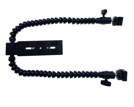 Flexible Dual Arm Hot Shoe Flash Bracket Mount Holder Bracket