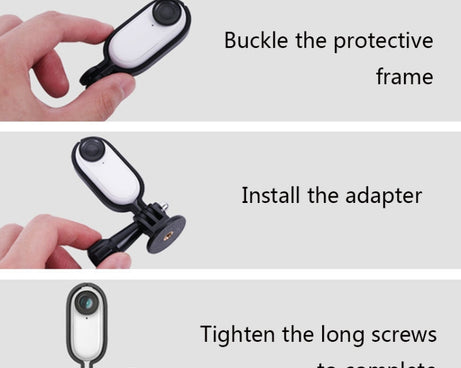 Sunnylife IST-Q9439 for Insta360 GO Mount Bracket Stabilizer, Camera Frame Adapter, Bicycle Clip, Backpack Clip, Extend Rod, Tripod