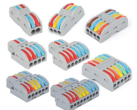 SPL-2 2 In 3 Out Colorful Quick Line Terminal Multi-Function Dismantling Wire Connection Terminal, SPL-2 2 In 3 Out, SPL-3 3 In 3 Out, SPL-42 2 In 4 Out, SPL-62 2 In 6 Out, SPL-63 3 In 6 Out, SPL-93 3 In 9 Out, LT-624 2 In 4 Out, LT-626 2 In 6 Out     ...