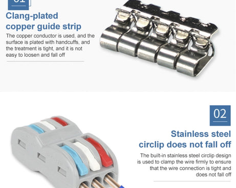 SPL-2 2 In 3 Out Colorful Quick Line Terminal Multi-Function Dismantling Wire Connection Terminal, SPL-2 2 In 3 Out, SPL-3 3 In 3 Out, SPL-42 2 In 4 Out, SPL-62 2 In 6 Out, SPL-63 3 In 6 Out, SPL-93 3 In 9 Out, LT-624 2 In 4 Out, LT-626 2 In 6 Out     ...