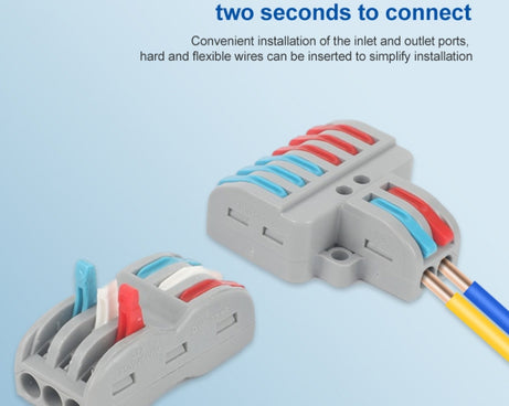 SPL-2 2 In 3 Out Colorful Quick Line Terminal Multi-Function Dismantling Wire Connection Terminal, SPL-2 2 In 3 Out, SPL-3 3 In 3 Out, SPL-42 2 In 4 Out, SPL-62 2 In 6 Out, SPL-63 3 In 6 Out, SPL-93 3 In 9 Out, LT-624 2 In 4 Out, LT-626 2 In 6 Out     ...