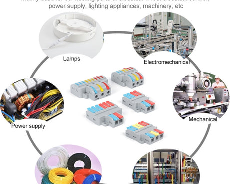 SPL-2 2 In 3 Out Colorful Quick Line Terminal Multi-Function Dismantling Wire Connection Terminal, SPL-2 2 In 3 Out, SPL-3 3 In 3 Out, SPL-42 2 In 4 Out, SPL-62 2 In 6 Out, SPL-63 3 In 6 Out, SPL-93 3 In 9 Out, LT-624 2 In 4 Out, LT-626 2 In 6 Out     ...