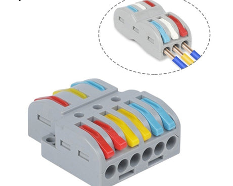 SPL-2 2 In 3 Out Colorful Quick Line Terminal Multi-Function Dismantling Wire Connection Terminal, SPL-2 2 In 3 Out, SPL-3 3 In 3 Out, SPL-42 2 In 4 Out, SPL-62 2 In 6 Out, SPL-63 3 In 6 Out, SPL-93 3 In 9 Out, LT-624 2 In 4 Out, LT-626 2 In 6 Out     ...