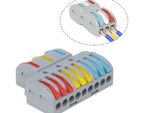 SPL-2 2 In 3 Out Colorful Quick Line Terminal Multi-Function Dismantling Wire Connection Terminal, SPL-2 2 In 3 Out, SPL-3 3 In 3 Out, SPL-42 2 In 4 Out, SPL-62 2 In 6 Out, SPL-63 3 In 6 Out, SPL-93 3 In 9 Out, LT-624 2 In 4 Out, LT-626 2 In 6 Out     ...
