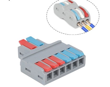 SPL-2 2 In 3 Out Colorful Quick Line Terminal Multi-Function Dismantling Wire Connection Terminal, SPL-2 2 In 3 Out, SPL-3 3 In 3 Out, SPL-42 2 In 4 Out, SPL-62 2 In 6 Out, SPL-63 3 In 6 Out, SPL-93 3 In 9 Out, LT-624 2 In 4 Out, LT-626 2 In 6 Out     ...