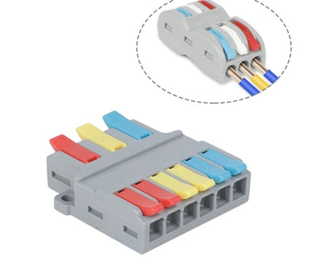 SPL-2 2 In 3 Out Colorful Quick Line Terminal Multi-Function Dismantling Wire Connection Terminal, SPL-2 2 In 3 Out, SPL-3 3 In 3 Out, SPL-42 2 In 4 Out, SPL-62 2 In 6 Out, SPL-63 3 In 6 Out, SPL-93 3 In 9 Out, LT-624 2 In 4 Out, LT-626 2 In 6 Out     ...