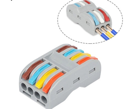 SPL-2 2 In 3 Out Colorful Quick Line Terminal Multi-Function Dismantling Wire Connection Terminal, SPL-2 2 In 3 Out, SPL-3 3 In 3 Out, SPL-42 2 In 4 Out, SPL-62 2 In 6 Out, SPL-63 3 In 6 Out, SPL-93 3 In 9 Out, LT-624 2 In 4 Out, LT-626 2 In 6 Out     ...