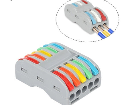 SPL-2 2 In 3 Out Colorful Quick Line Terminal Multi-Function Dismantling Wire Connection Terminal, SPL-2 2 In 3 Out, SPL-3 3 In 3 Out, SPL-42 2 In 4 Out, SPL-62 2 In 6 Out, SPL-63 3 In 6 Out, SPL-93 3 In 9 Out, LT-624 2 In 4 Out, LT-626 2 In 6 Out     ...