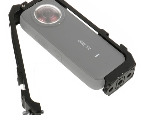 For Insta360 One X-2 Metal Camera Vertical Cage Protection Frame with Cold Shoe, For Insta360 One X-2