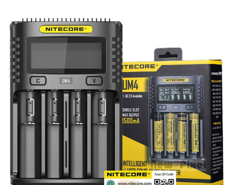 NITECORE Smart LCD Display Automatically Activates Repair USB 4-Slot Charger