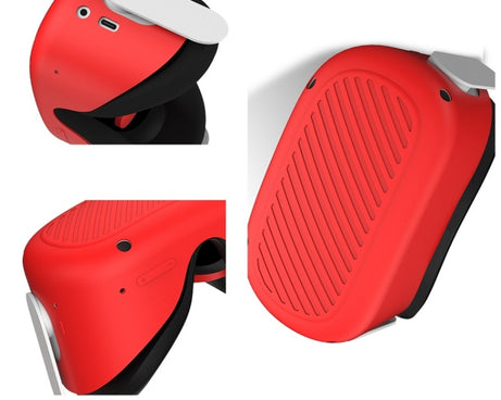 VR Glasses Silicone Waterproof Dust-Proof And Fall-Proof Protective Shell For Meta Quest, Black, White, Red, Luminous Green