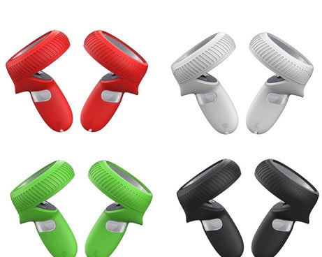 VR Handle Silicone Non-slip Drop Resistant Protective Cver For Meta Quest, Black, Red, Luminous Green, White