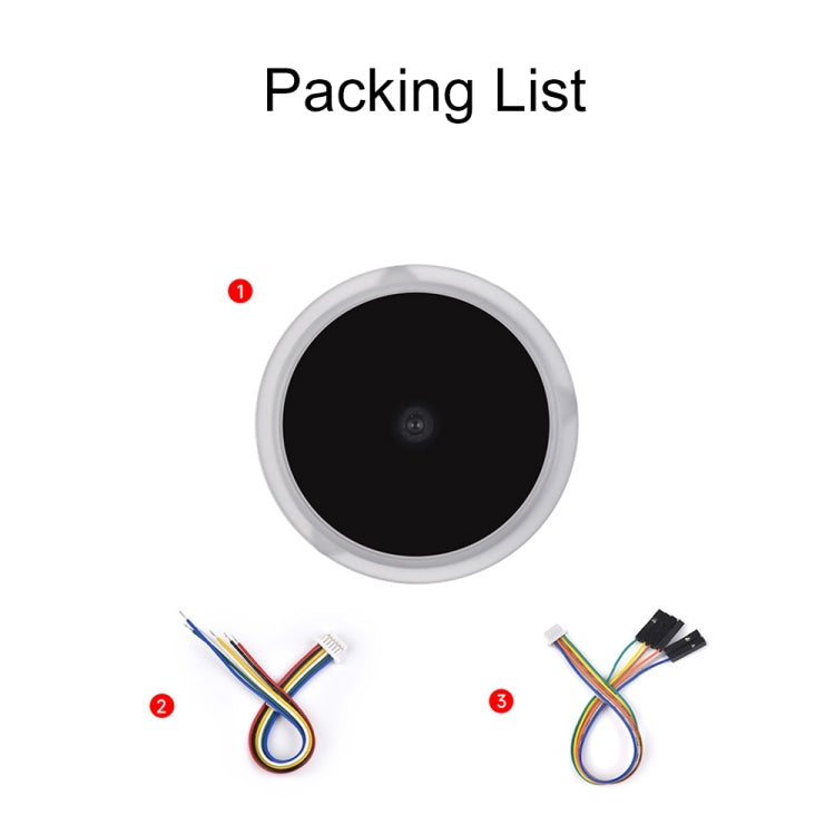 Waveshare 25515 Round 2D Codes Scanner Module Barcode/QR Code Reader, With LED Indicator, 25515