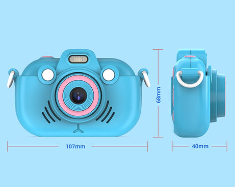 DC502 2.4-Inch 16X Zoom 2.7K Video Recording Children Digital Camera, Pink No Card, Blue No Card, Pink + 32G, Blue + 32G